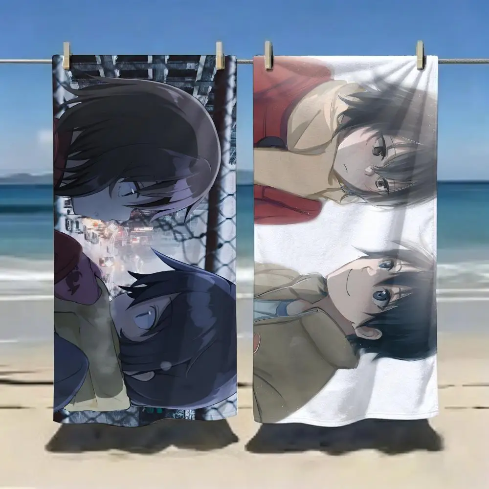 Thriller Anime E-Erased Towel Microfiber soft Beach Towel for Travel Fitness Sauna Bathing Camping