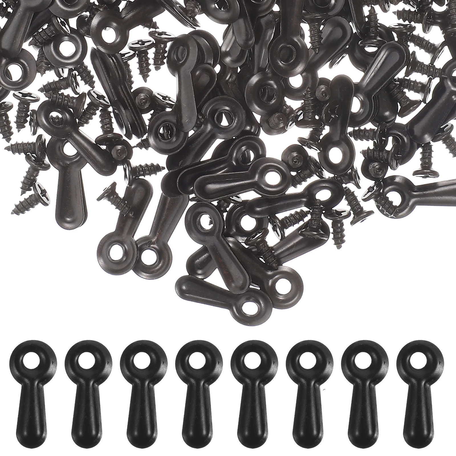 

160 Pcs Black Clamp Picture Frame Turn Button Backing Clips Photo Supplies Craft Accessories Hardware Fasteners