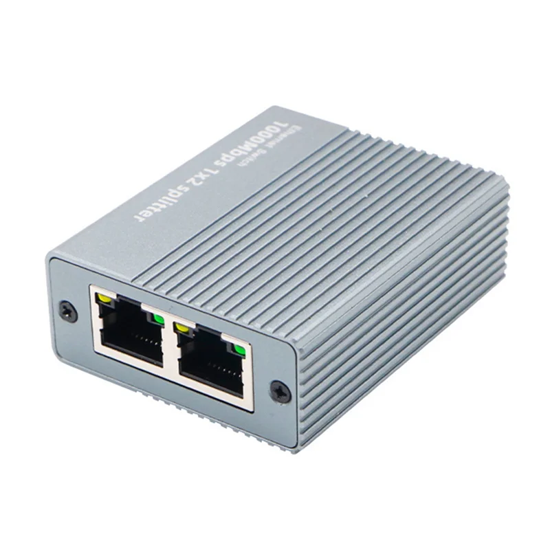 ABAC-divisor Ethernet Gigabit 1 a 2 divisor de red 1000Mbps Cable Ethernet conector de red divisor para Cable Cat8/7/6/5E/5
