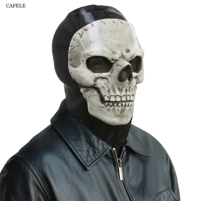 Cafele Halloween ghost mask MW2 war game Ghostface mask Call of Duty spaventoso full face skull mask costume di Halloween per uomo donna