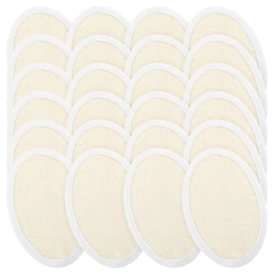 

Набор из 24 отшелушивающих спонжей-мочалок для тела, натуральные губки-мочалки для душа и ванны, маленькие губки-скраберы, натуральные щетки-люффы для тела