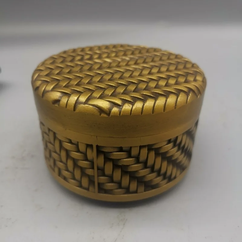 

Коллекция античной бронзы, чистая латунь, канистра для чая, банка для хранения, орнамент, античная бронза, тонкая работа