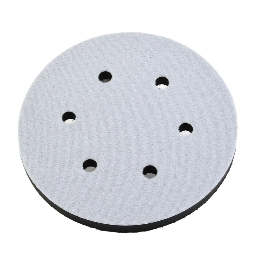 1pc 6inch Soft Buffer Spong Pad 6 Holes Soft Interface Pad 150mm Foam Disc Power Sander Tool Angle Grinder Parts Power Tool Acce