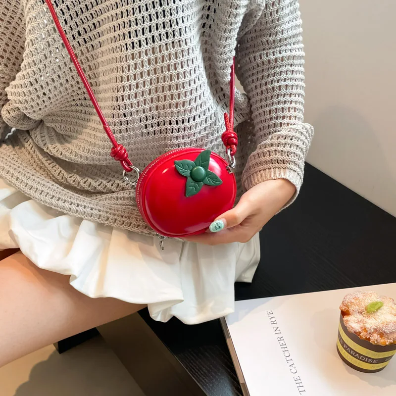 girl gift fashion beautiful candy color summer new one-shoulder messenger small bag creative shape apple bag