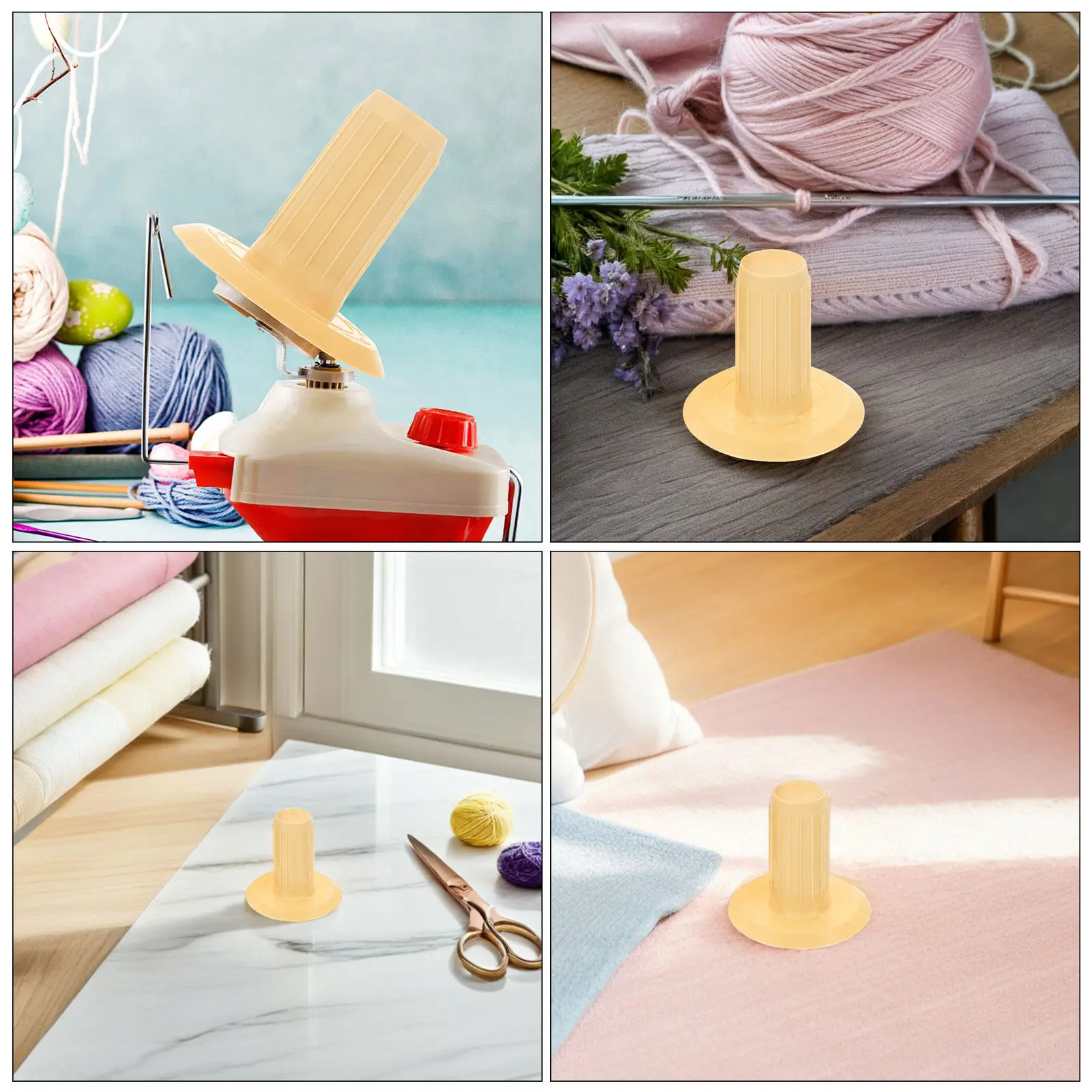 3Pcs Yarn Winder Replacement Tube - Precision Plastic Spool Holder for Hand Operated Ball Winder Reel Portable Conical Bobbin