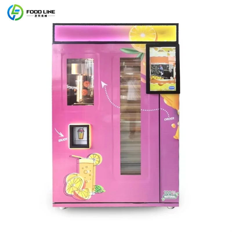 Customized Fruit Juice Commercial Refrigerated Fresh Squeezed  New Retail Unmanned Orange Juice Vending Machine
