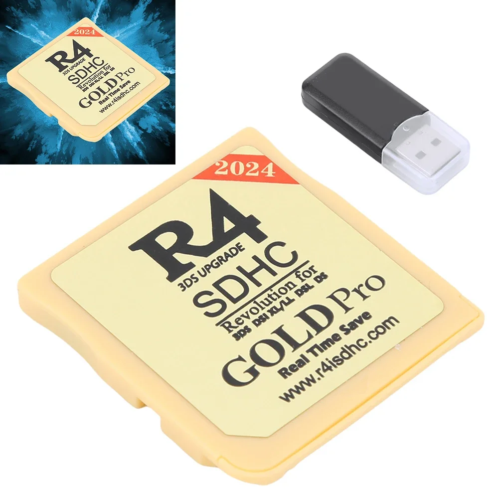 2024 New For R4I SDHC Video Game Card Gold White Silver R4 NDS Card Adapter Use FAT16/FAT32 Format TF Card for Nintendo 