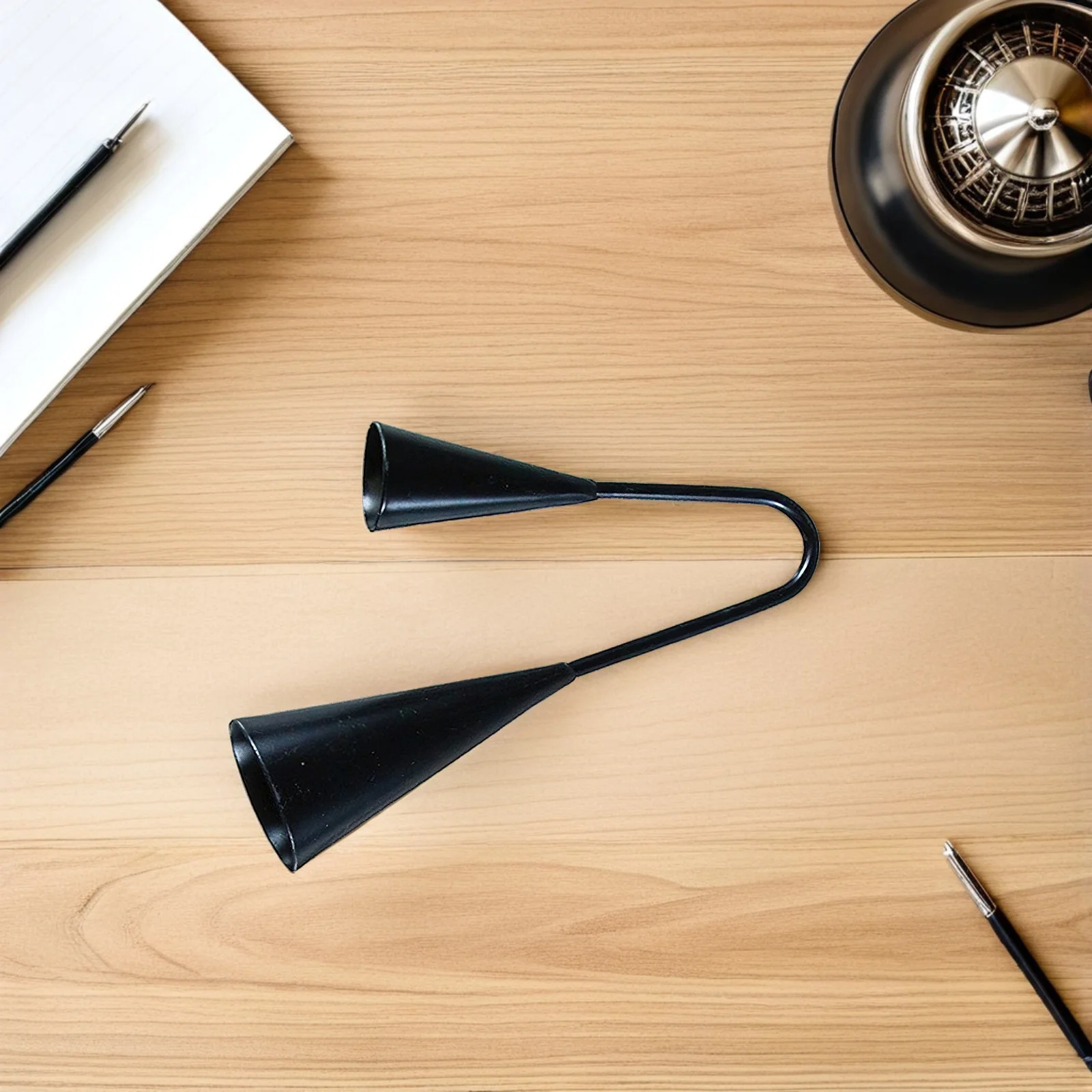 

Agogo Bell Traditional Samba Percussion Instrument Two Tone Kids Musical Education Black Portable Latin Music