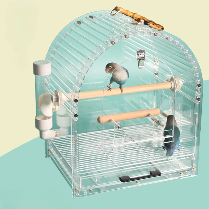 Palomas Transparent Birdcage Accessories Budgie Rabbit Parrot Cage Passaros Outdoor Gabbia Per Uccelli Pet Furniture CY50BC