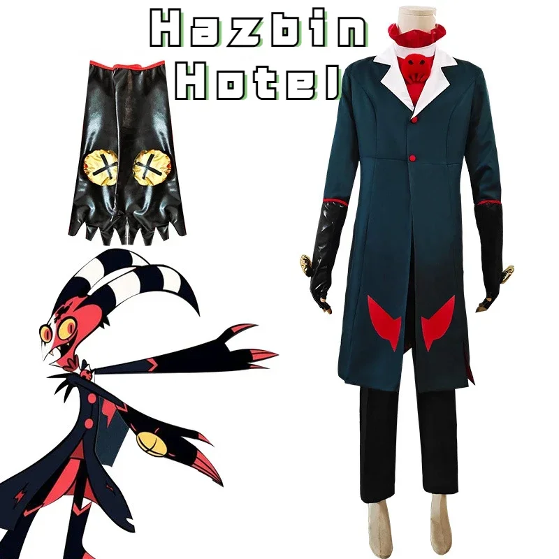 

Hazbin Cosplay Hotel Helluva Boss Blitzo Cosplay Costume Party Uniform Suit with Tail Halloween Outfit for Men Women Custom Sets