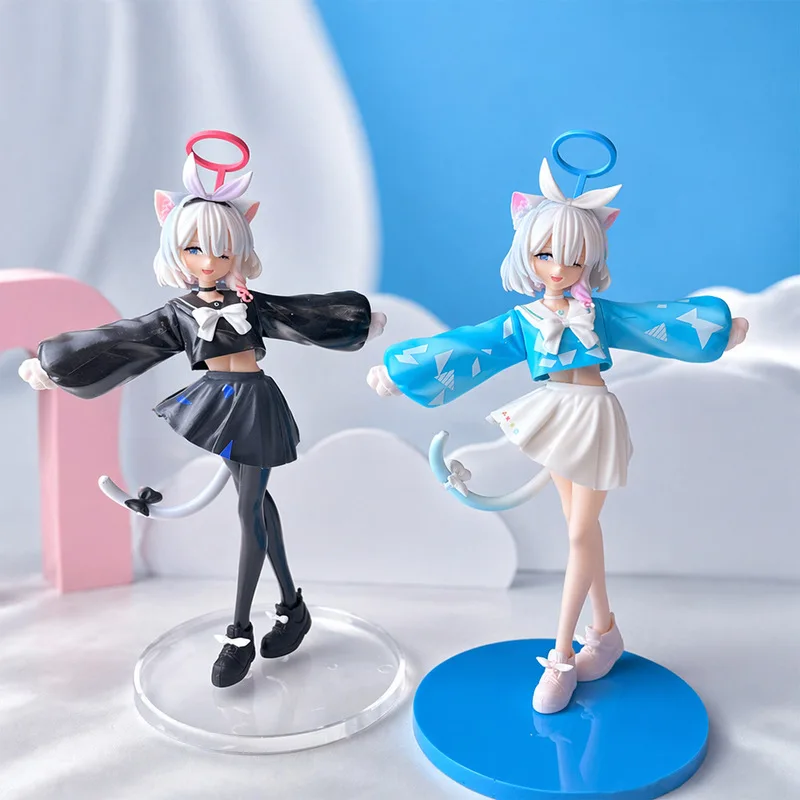22CM Blue Archive Arona Katzenohren Anime Actionfigur PVC Sammelfigur Desktop-Dekoration für Spiele-Enthusiasten Überraschungsgeschenk