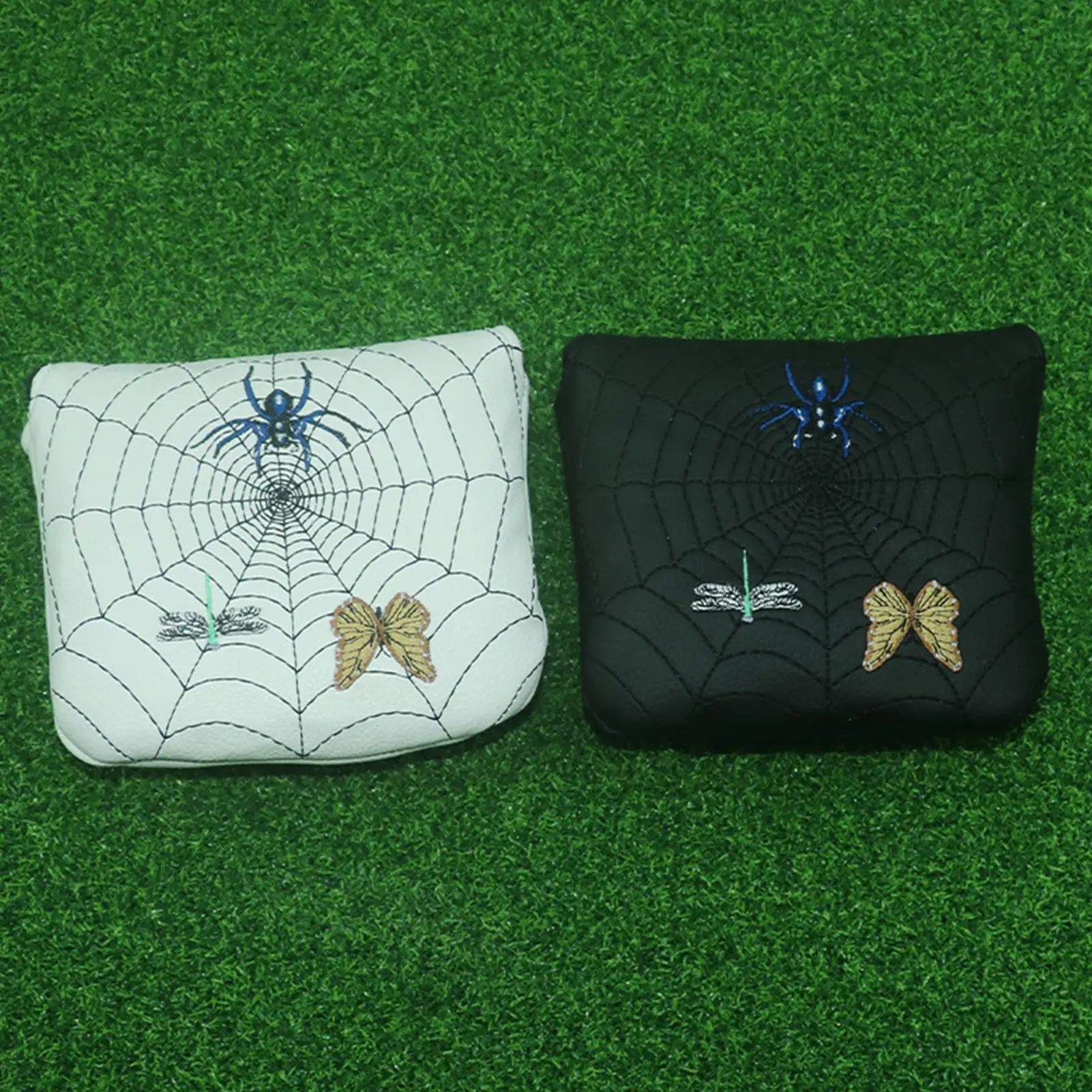 أغطية رأس نادي الغولف المغناطيسي مضحك ثلاثية الأبعاد Spiderweb التطريز نادي الغولف رئيس يغطي للغابات للرجال النساء الشباب المراهقين لاعبي الغولف