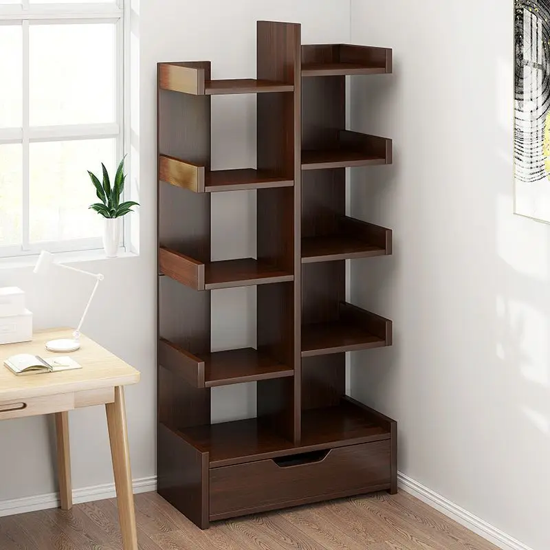 Bookshelf floor-to-ceiling shelf, living room integrated wall storage display shelf, student multi-layer bookcase