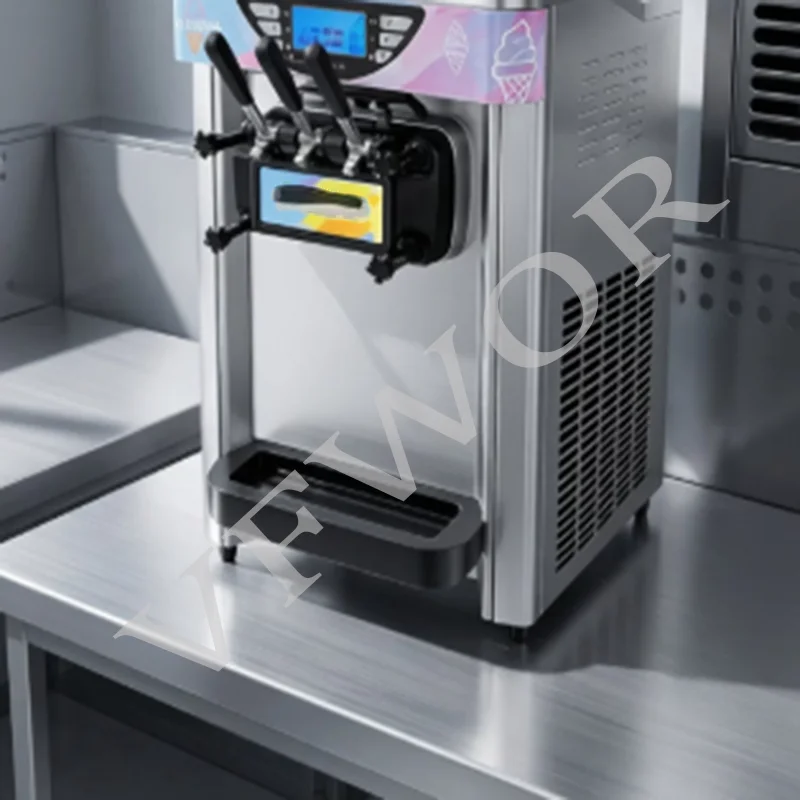 Commercial Soft Serve Ice Cream Machine Stainless Steel 220V