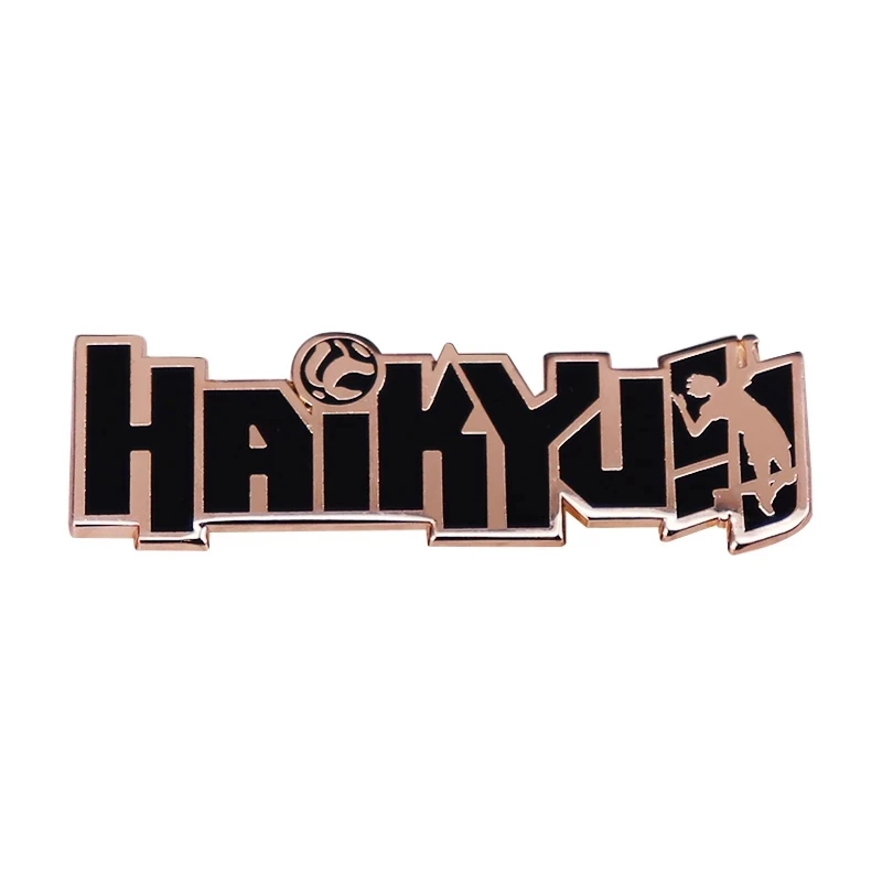 Haikyuu!! Logo Hard Enamel Pin Lapel Pin for Clothes Brooches on Backpack Briefcase Badge Jewelry Decoration Gifts for Friend