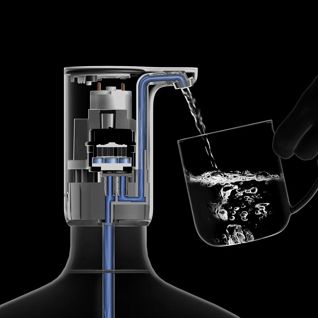 Трехзонный насос YOYOPIN T1 для бутилированной воды, смеситель для воды, насадка для воды для всех типов бутилированной воды, USB-зарядка, белый цвет