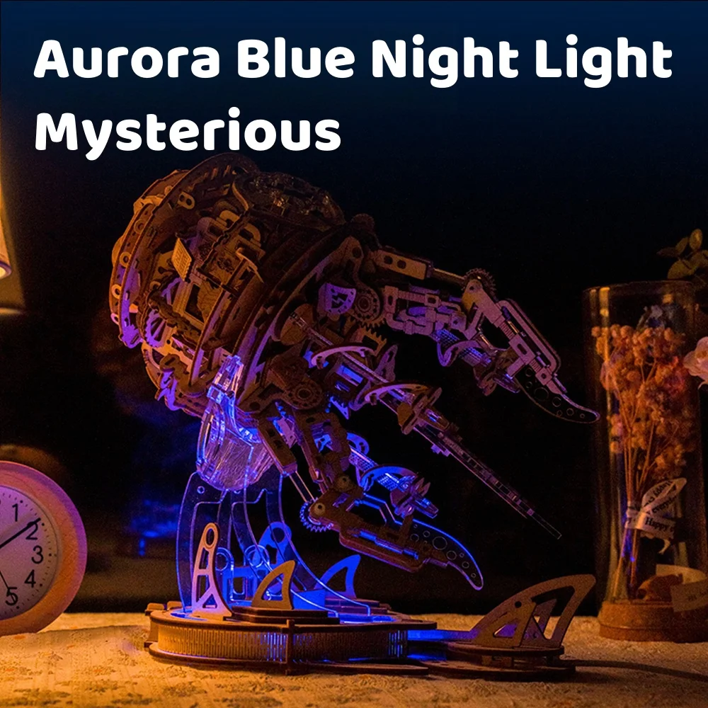 355PCS 3D แมงกะพรุนไม้ชุด Marine Life DIY สําหรับผู้ใหญ่และวัยรุ่น,Ocean-Themed Home Decor ประติมากรรม