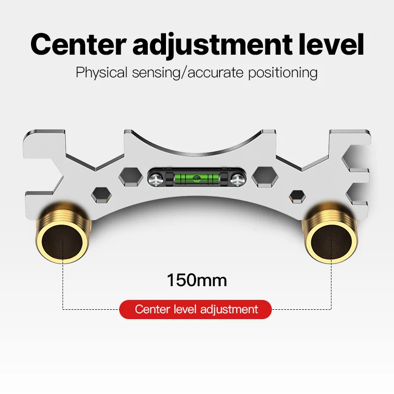 Multifunctional Plumbing Wrench with Level Curved Angle Wrench for Shower Faucet Mixer Valve Installation 8-30mm Hex Bolt Tool