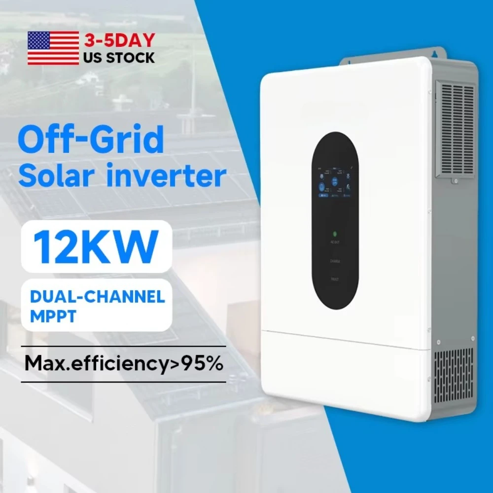 US STOCK Split Phase Inverter 120v 240v 10kw 12kw Hybrid Solar Inverter Single Phase OFF GRID Dc - Dc boost Converter Inverter