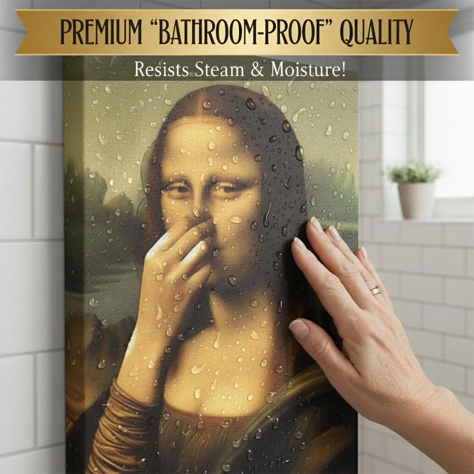 Wall Painting For Bathroom Waterproof Hilarious Canvas Picture For Wall Decor For Living Room Hotel Apartment Dormitory Entryway