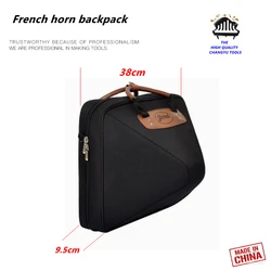 French horn box bag split type case Portable backpack Thickened waterproof oxford fabric