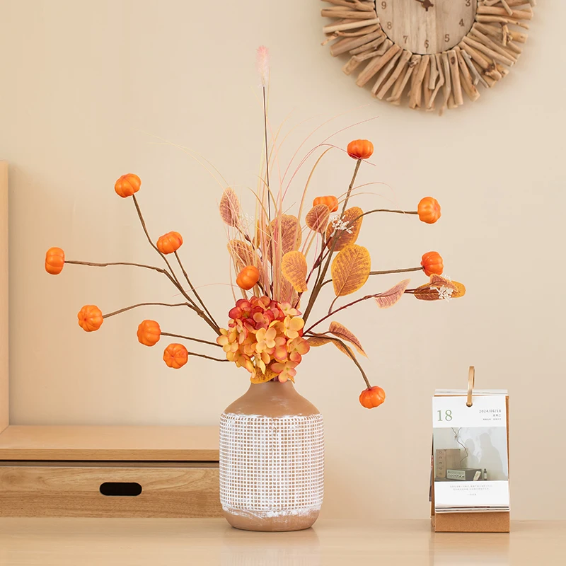Hawthorn berry autumn color flower bouquet artificial flower simulation flower decoration high-end decorative flower arrangement
