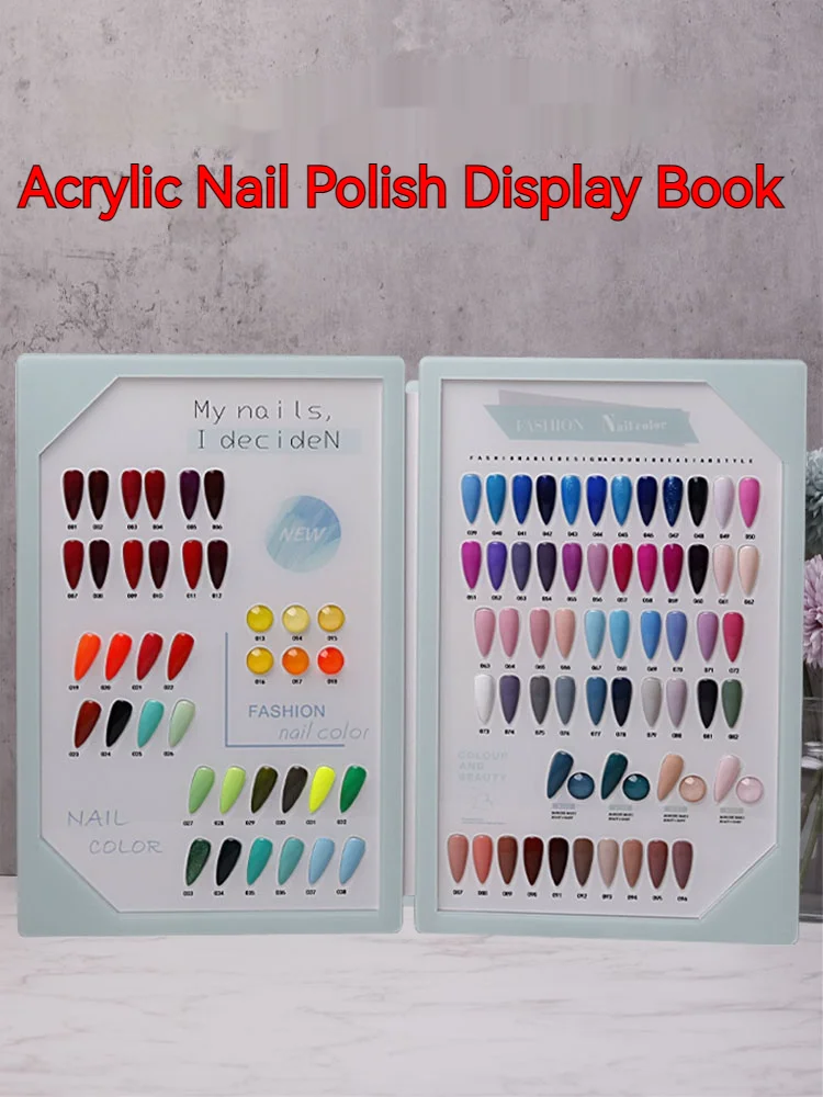 72/80/96/240 Acrylic Nail Gel Polish Display Book Nail Art Display Card Board Salon Showing Shelf Gel Swatch Manicure Tools