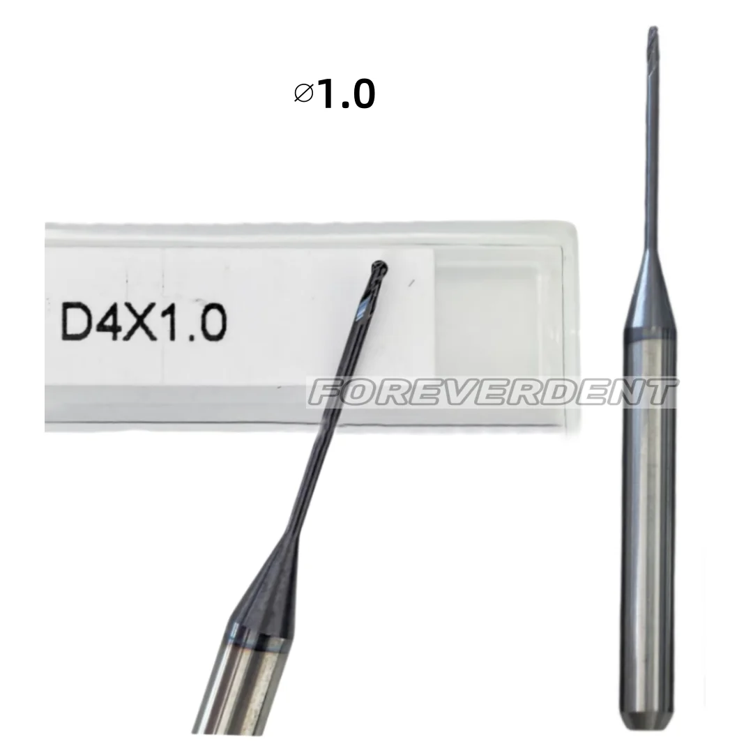 

Dental Roland DLC Bur CAD CAM Zirconia Milling Burs D4 Cutting Bur Coated ∅1.0