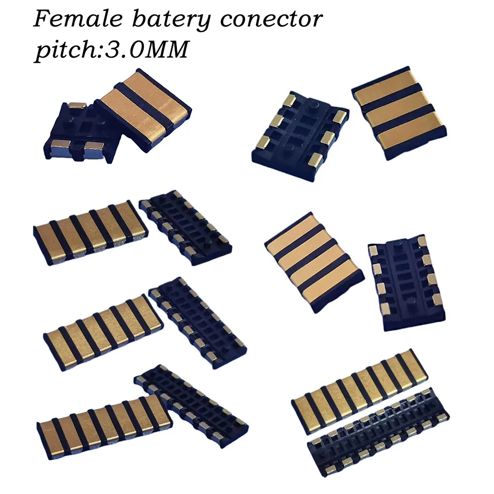 High Current 2/3/4/5/6/7/8P 5A Battery Holder Shrapnel Type Battery Connector Male Female   Battery Contact Plate Battery Shrapn