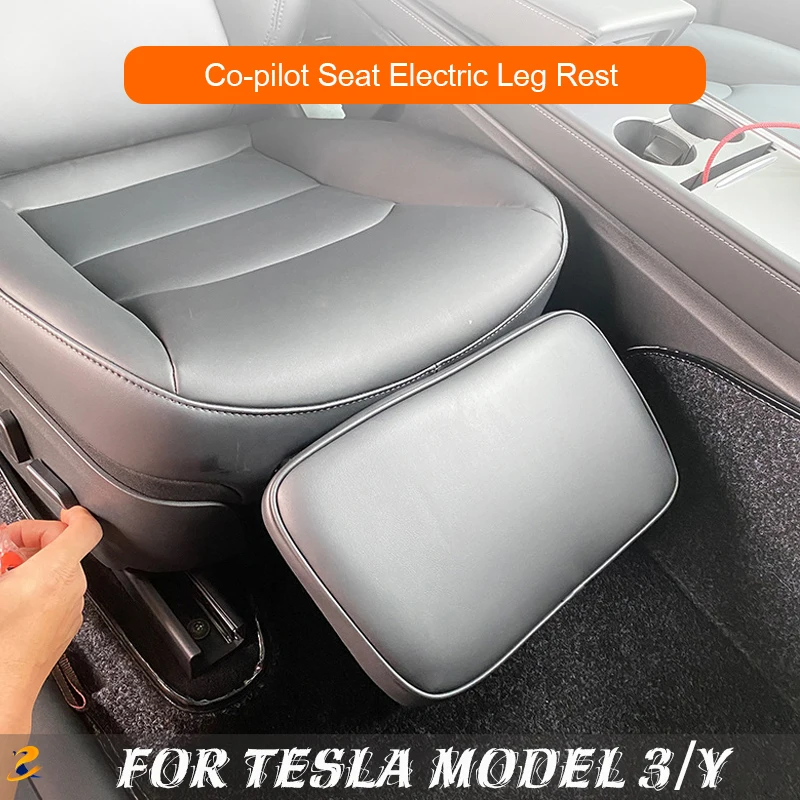 

Livingfun For Tesla Model3/Y 2017-2022 Co-pilot Seat Electric Leg Rest Rest Tray Leg Knee Pad Extension Mat Leather Rest Pallet