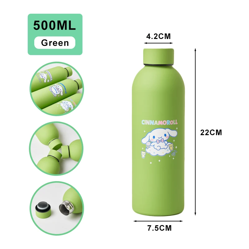 

Kuromi Cartoon Printed 304 Stainless Steel Thermos Cup Outdoor Sports Water Cup Large Capacity Frosted Paint Water Bottle