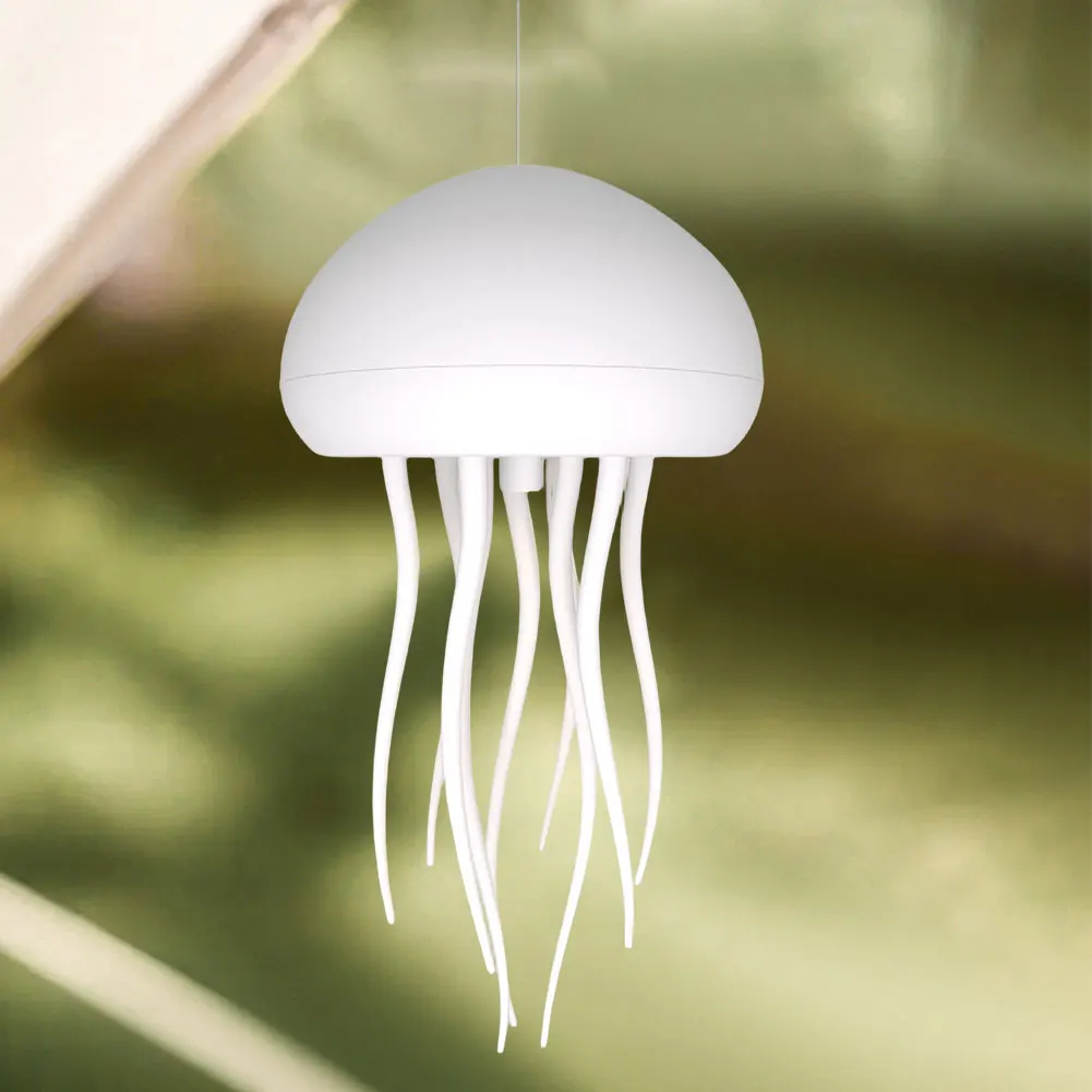 Cute Jellyfish Pendant Night Light Voice Control Bedroom Bedside Lights Kids Companion Deformable Atmosphere Lamp for Home Decor