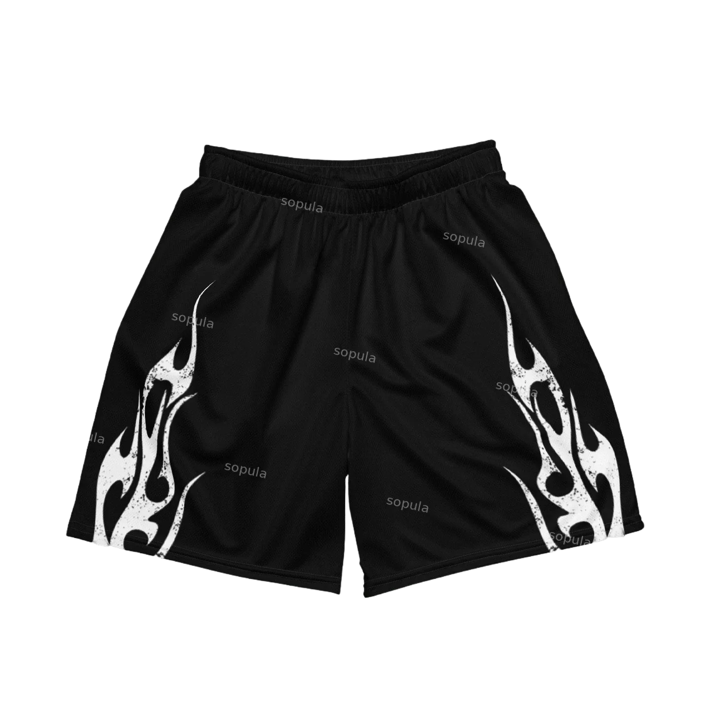 

Уличные спортивные модные винтажные баскетбольные шорты Y2k с пламенным рисунком и шнурком, спортивные тренировочные дышащие модные повседневные шорты