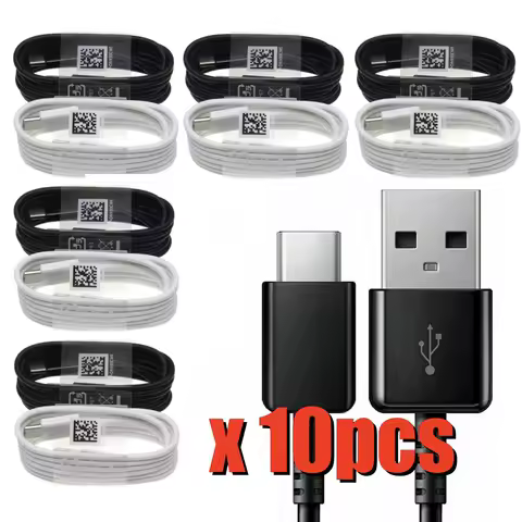 10pcs/lot TYPE C Cable 1M Fast Charger Data Line For samsung Galaxy S8 S9 S10 S21 Ultra Note 8 9 10 A54 A53 5G A71 A52 A21S