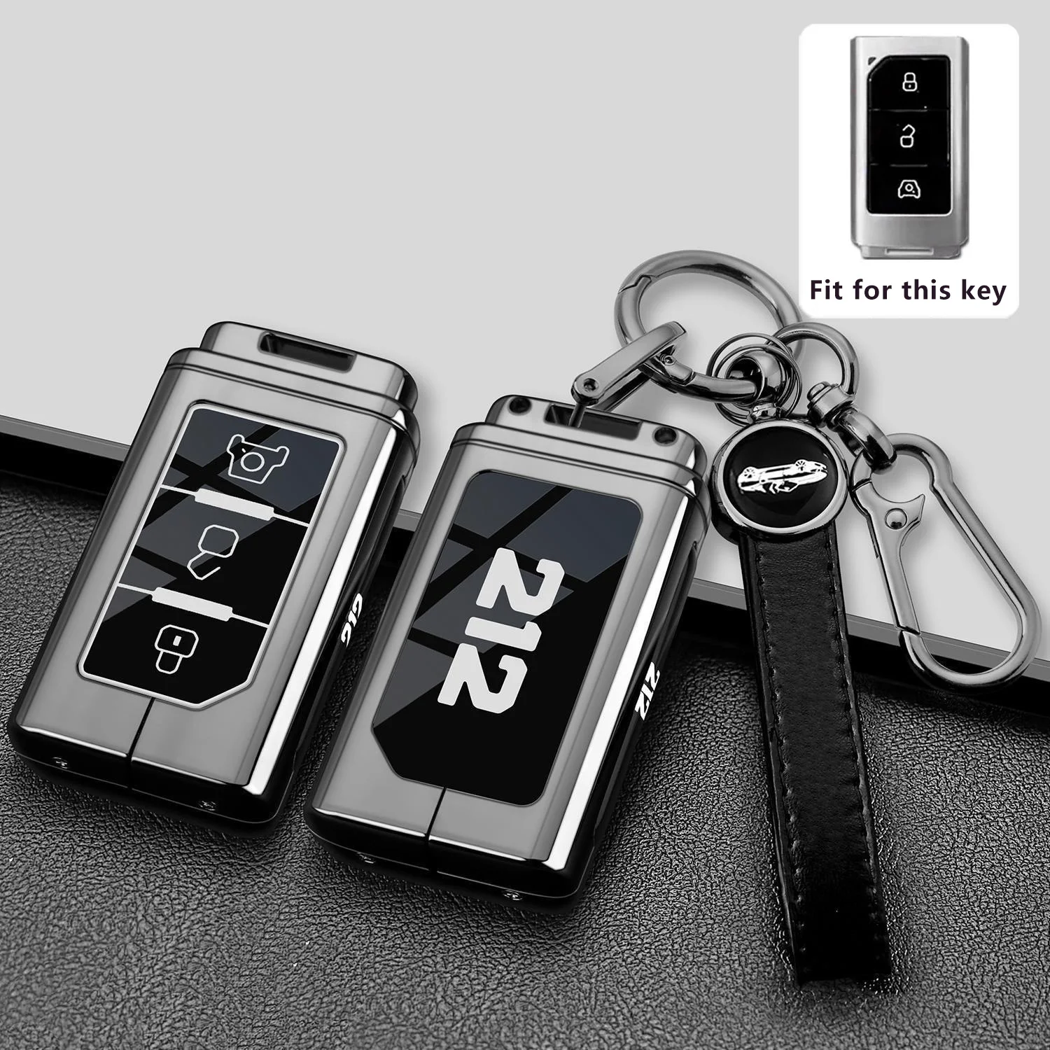 Zinklegierung für BAIC Baw Beijing 212 T01 2024 2025 2026 Schlüsselanhänger-Gehäuse, Fernbedienung, Schlüsselanhänger, Tasche, Shell-Halter, Abdeckung, Autozubehör