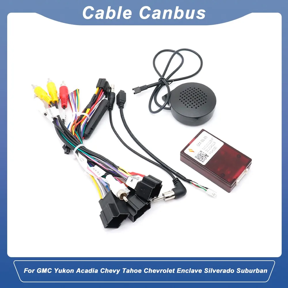 Car Stereo Radio Adapter Wiring Harness Canbus Box for GMC Yukon Acadia Chevy Tahoe Chevrolet Enclave Silverado Suburban 2007+