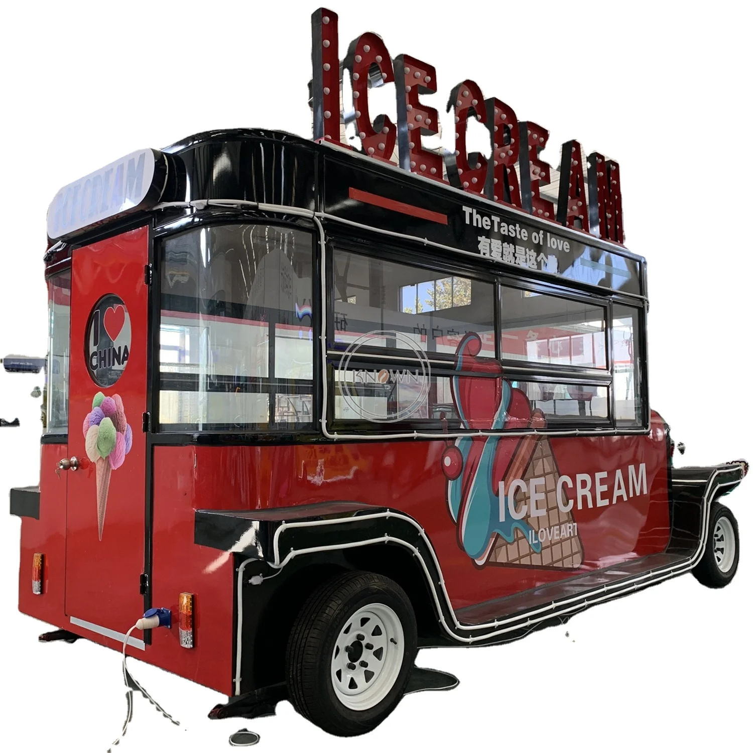 OEM 전기 스트리트 모바일 케이터링 푸드 자판기 트럭, 다기능 아이스크림 푸드 카트 키오스크