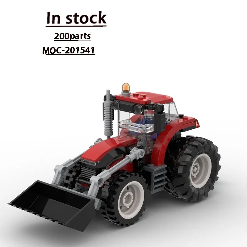 MOC-201541 City Farm Agricultural Tractor Building Block Model 200 Parts MOC Creative Toy for Boys Children's Birthday Gift