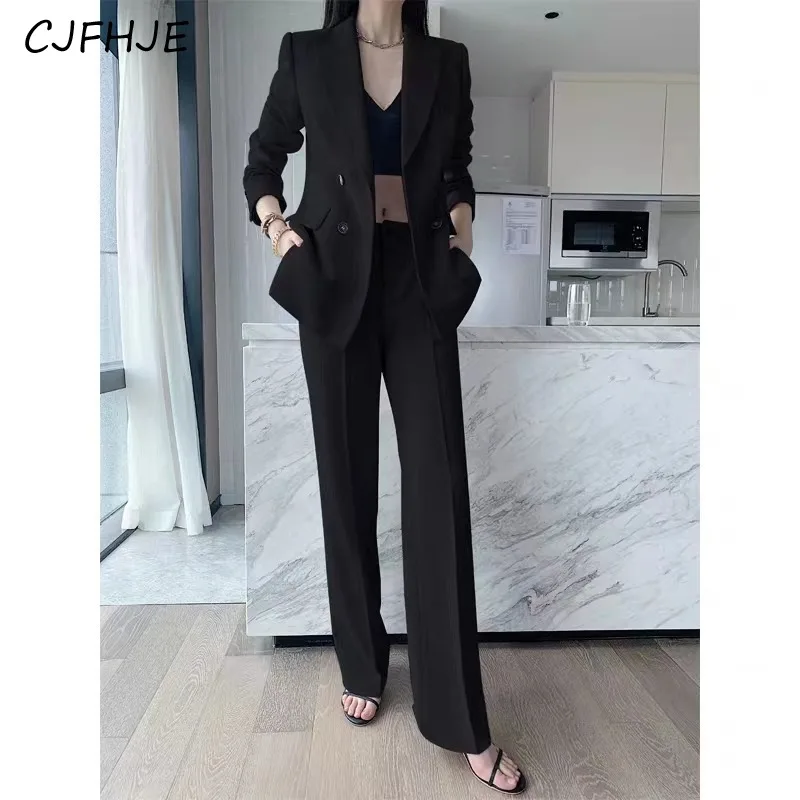 

CJFHJE New Women's Casual Suit Set Spring Autumn New Korean Fashion Women OL Professional Loose Pants Two Piece Suit Jacket