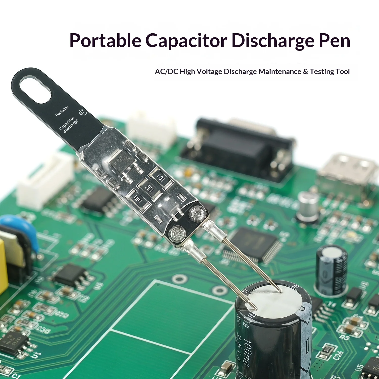 Portable Capacitor Discharger Pen 1000UF AC DC High Voltage Maintenance Tool