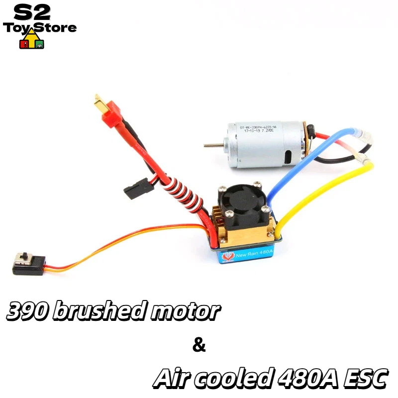 

Комплект Fire Phoenix 480A: регулятор скорости (ESC) и двигатель с щетками 390, с воздушным и водяным охлаждением, для радиоуправляемых машин, грузовиков и внедорожников масштаба 1:10 и 1:12