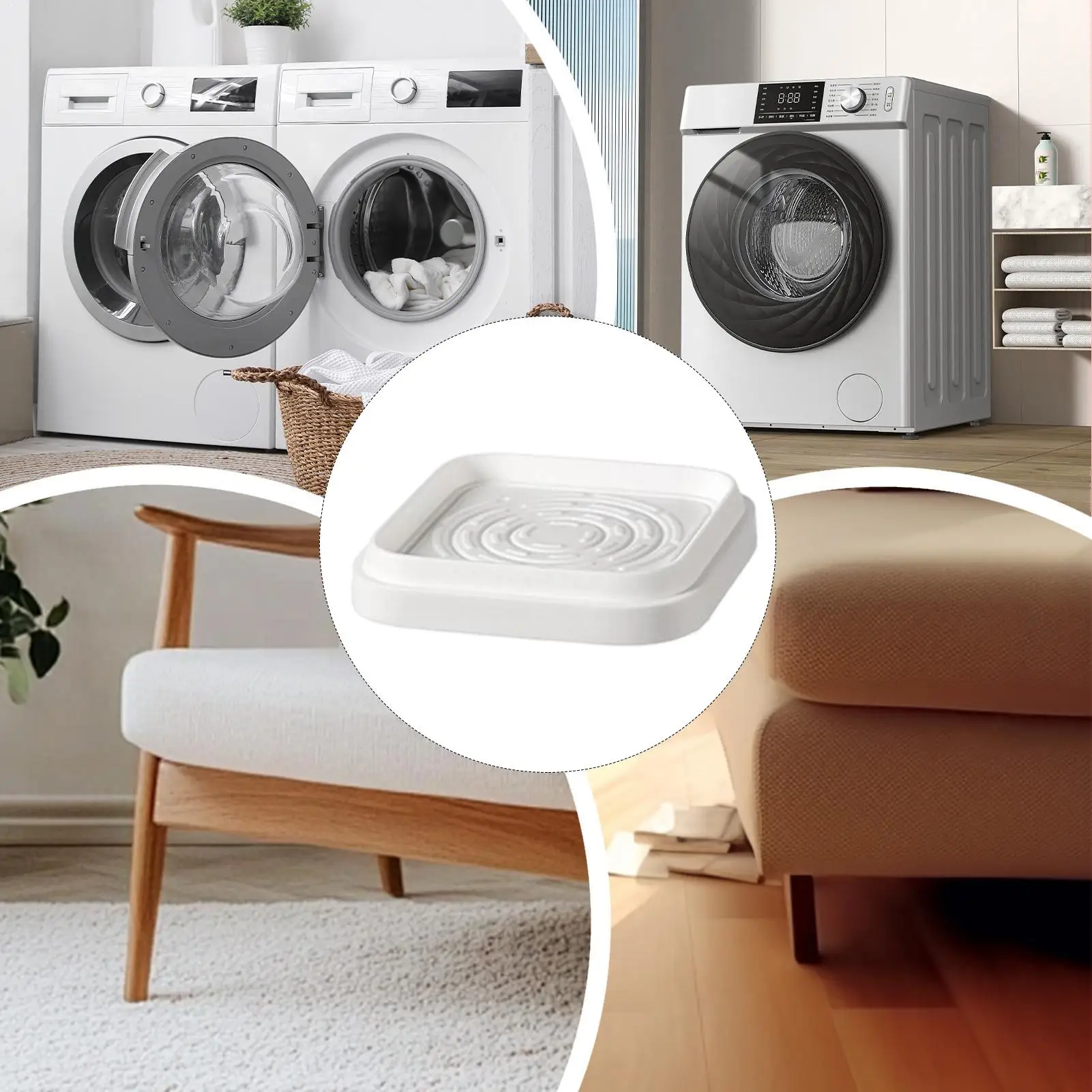 4 قطعة أثاث قابل للتعديل يرفع الناهضون كتل مربعة قابلة للتكديس غسالة أريكة الأريكة رافع للصدمات الحد من الضوضاء