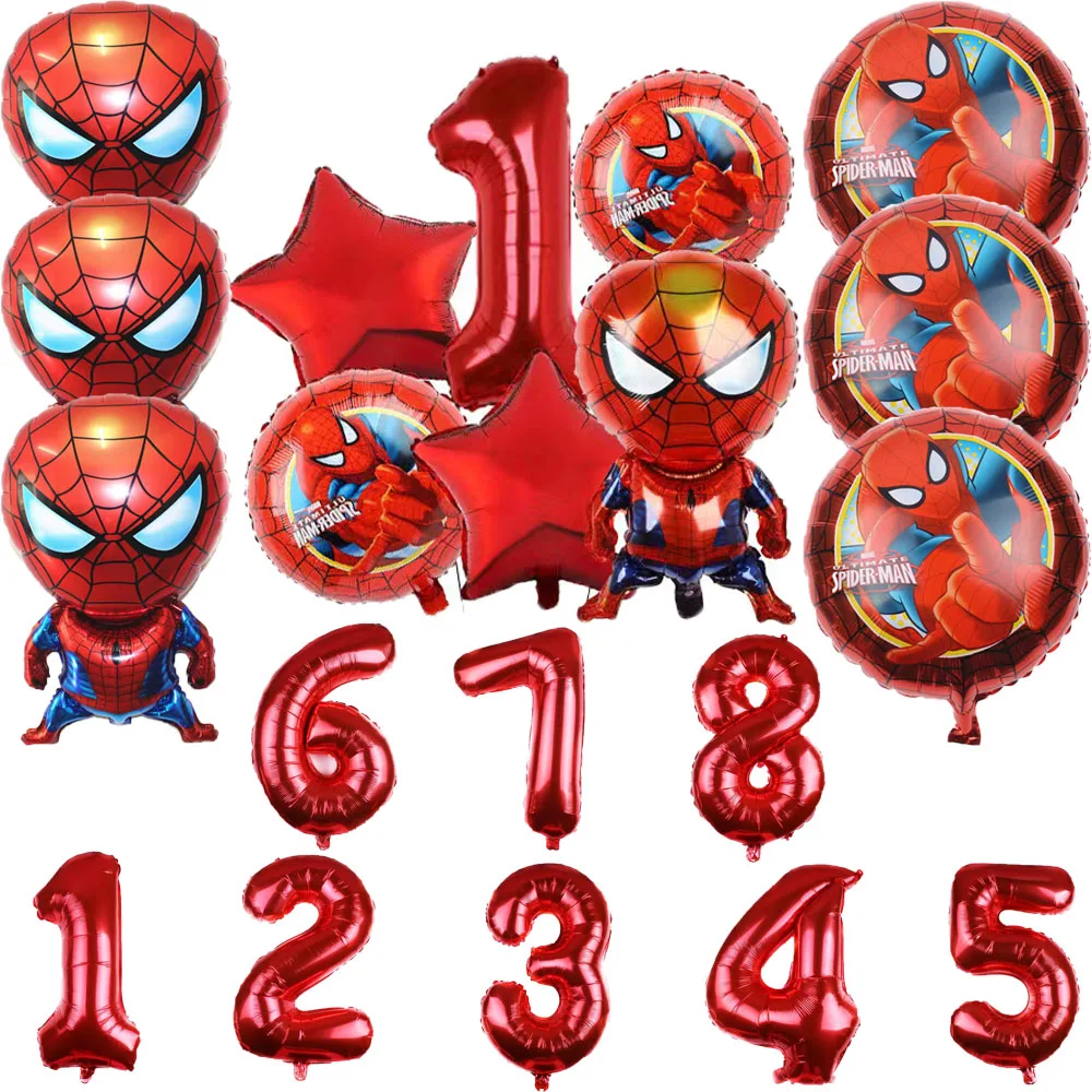 

New Hero Spiderman Foil Balloon Set children‘s Birthday Party Decoration Spider Baby Shower Inflatable boys Toy Gift Globo