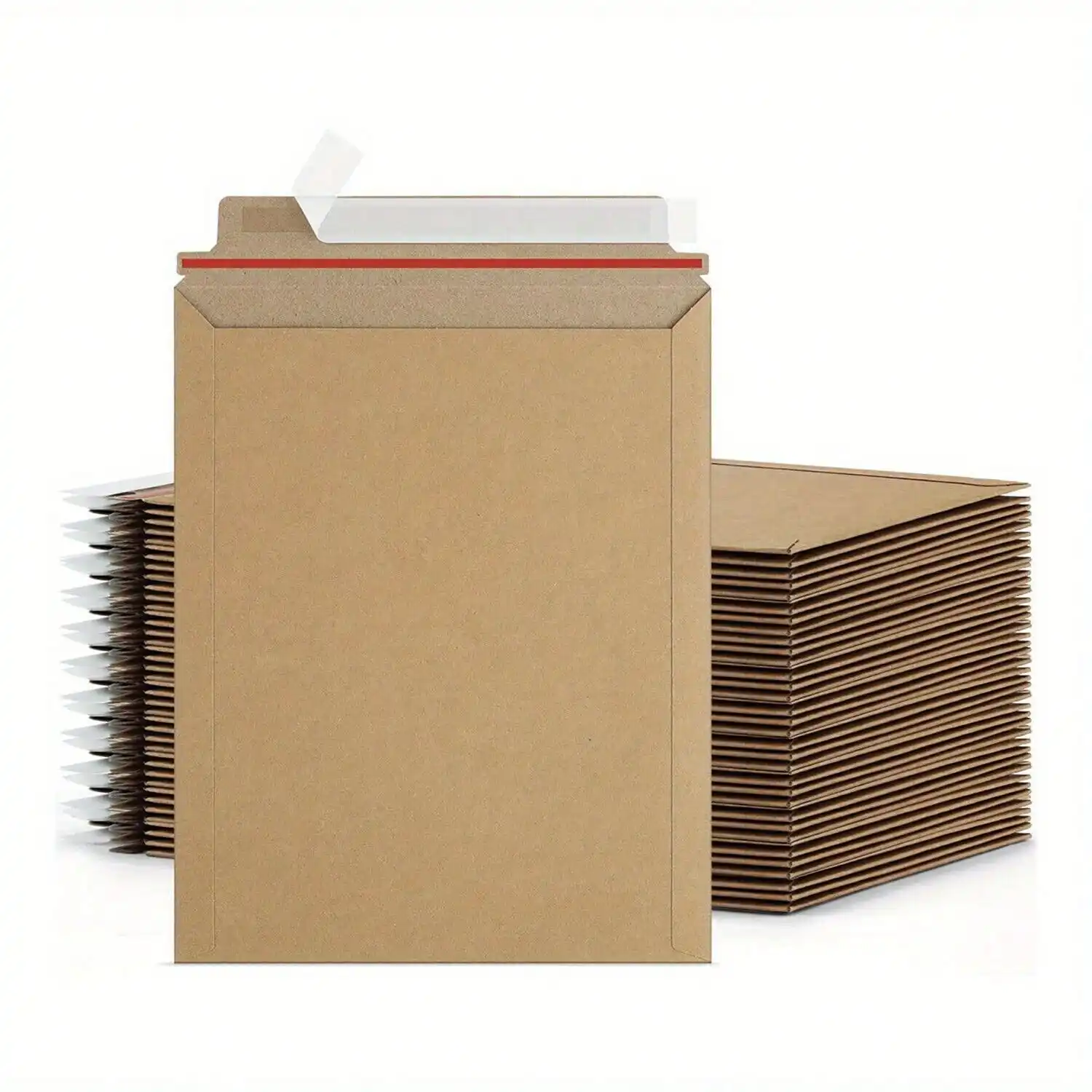 100 - 9 x 11.5 Kraft Rigid Photo Shipping Flats Cardboard Envelope Mailers