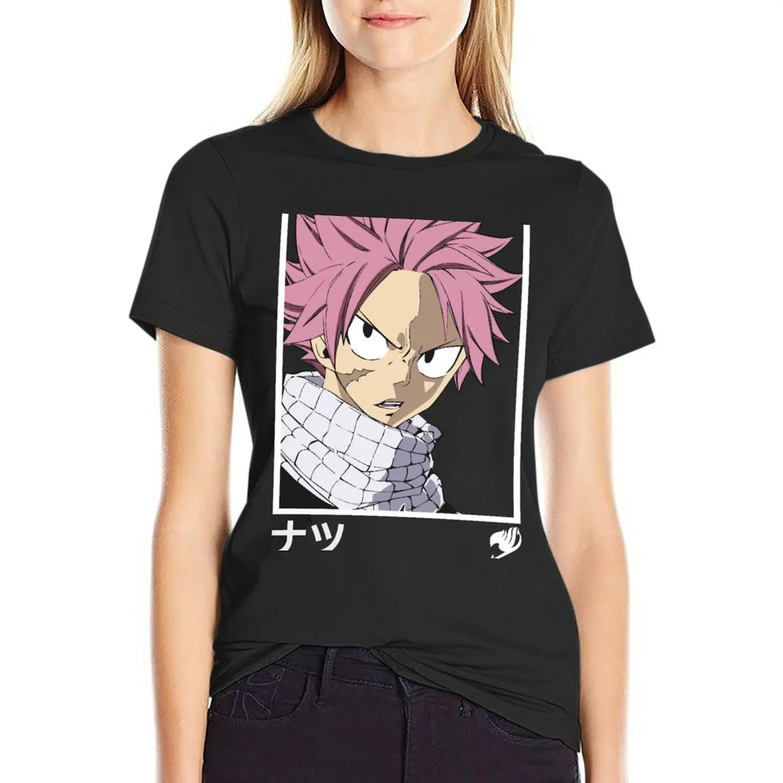 

Natsu T-Shirt animal print shirt for girls Blouse blacks tops Women