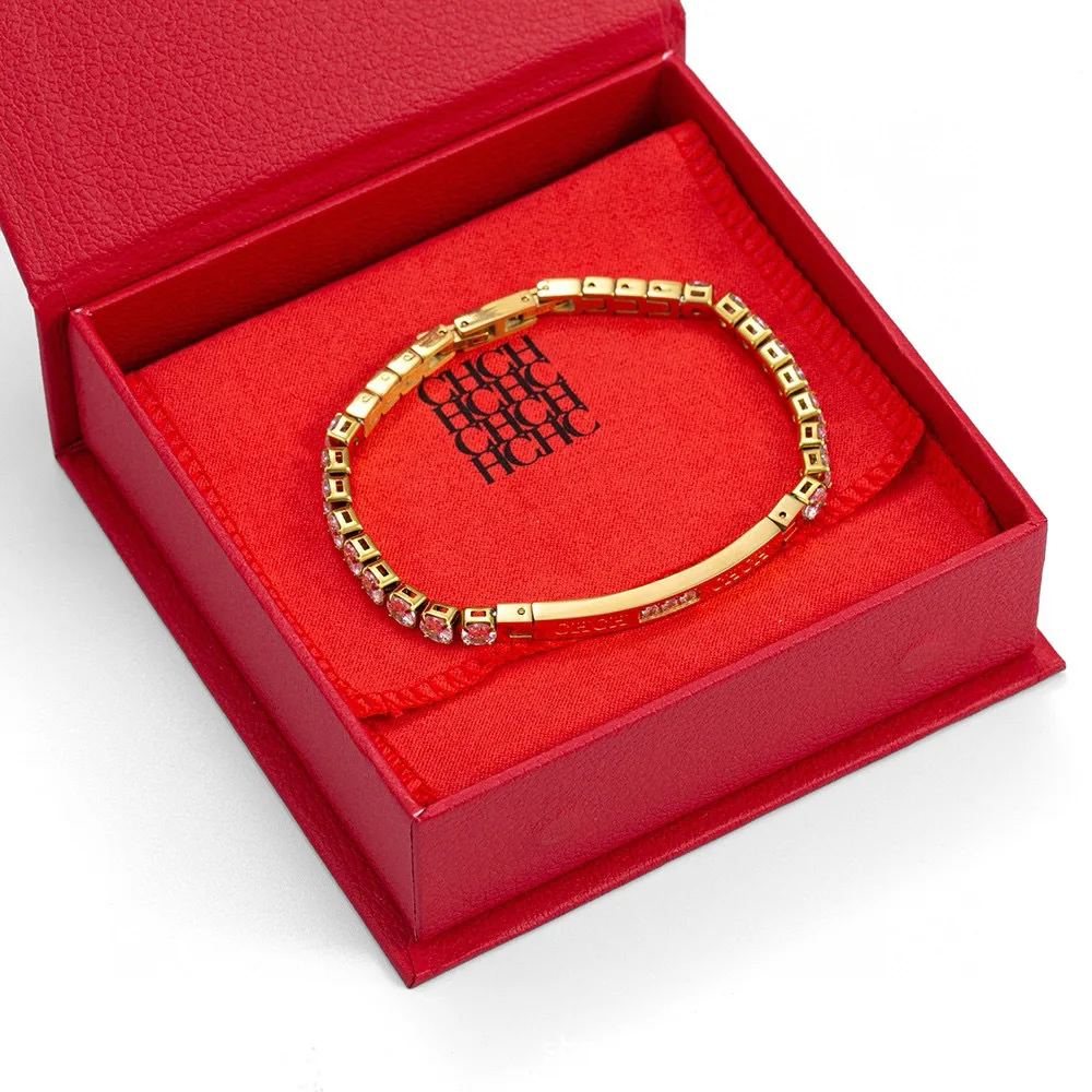 CHHC 2026 سوار الزركون النسائي الصغير، سلسلة تنس أنيقة وبسيطة، مجوهرات متراصة خفيفة الوزن، صندوق هدايا فاخر #6