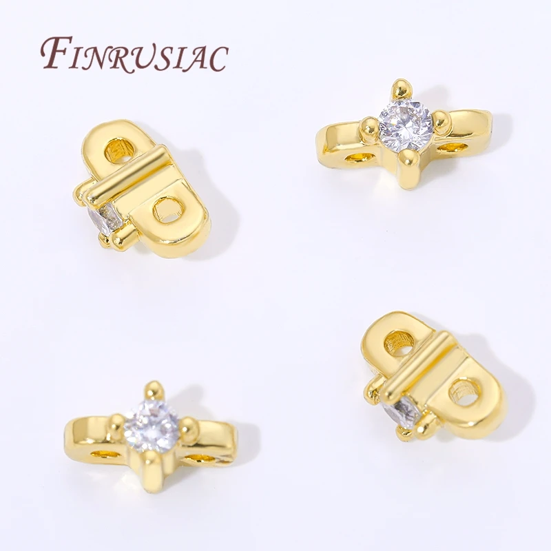 5/10Pcs 18K Gold Plated 2 Holes Spacer Beads,Separator Bar,DIY 2-row Pearls Necklaces Jewelry Making Accessories,Spacer Bar