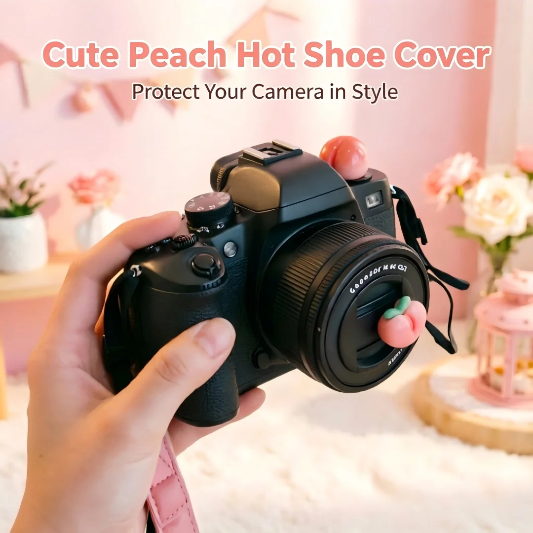 Cute Peach Series Hot Shoe Cover for Leica Q2 Fuji X100V X-T5 Sony ZV-1 Canon EOS R5 Nikon Z5 Camera Accessories