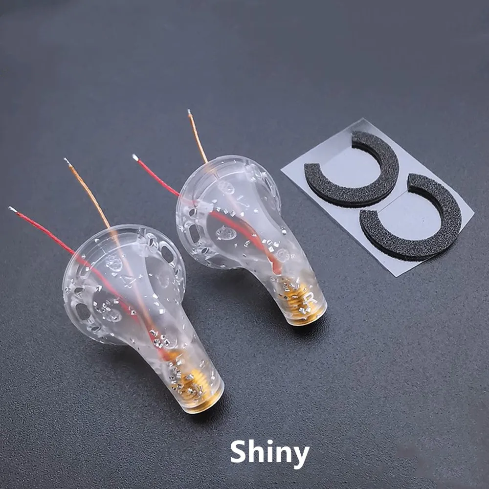 2 пары/лот 15,4 мм наушники с плоской головкой прозрачный корпус DIY MX500 корпус наушников для Diy MX500 Vido TC200 EMX500