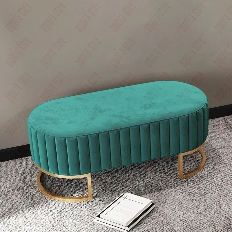 Simple Home Furniture In Front Of The Door Shoe Changing Stool Bedroom End  Bed Bench Ottoman Fabric Design Casual Long